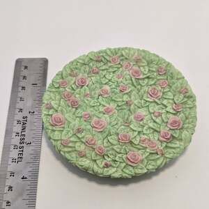 My Blushing Bunnies Mini Tea Set Tray/Display Roses & Leaves - Enesco 1998